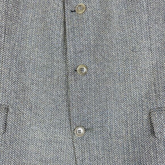 Brooks Brothers Vintage Silk Wool Herringbone Tweed Blazer Sport Coat Size 46 R - Picture 3 of 7